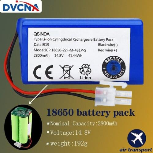 Battery replacement robot vacuum cleaner chuwi ilif A4 A4S A6 A9, V7, v7s pro, 14.8 V,2800 MAH, original, 100