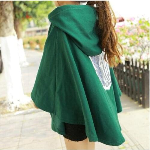 Anime Attack on Titan Cosplay Cloak Shingeki no Kyojin The Scouting Legion Eren Jaeger Dust Coat Cape Costume Free Shipping