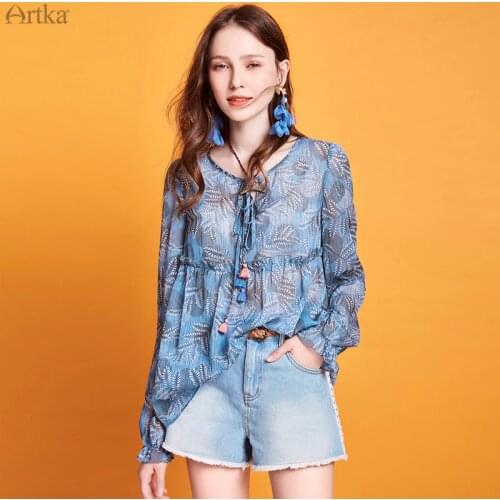 Блузки с принтом Artka China At AliExpress