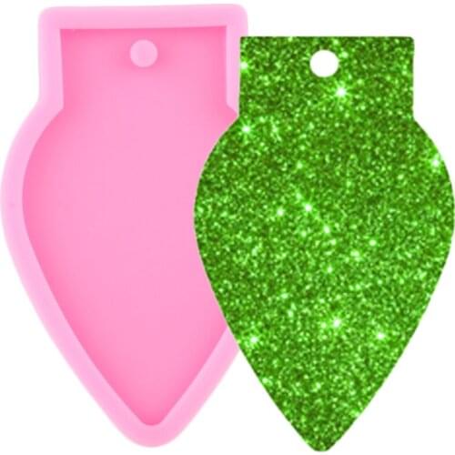 Shiny Christmas Light Keychains Mold Silicone Mould for Key Chain Pendant Polymer Clay DIY Jewelry Making Epoxy Resin Molds