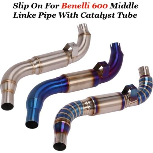 For benelli 600 tnt600 bn600 bj600 Exhaust pipe motorcycle alloy titanium connection pipe middle connection with catalyst pipe