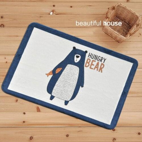 Europe Cute Animals Penguin Bear Door Mat Carpet for Bathroom Kitchen Nordic home Decor Anti Slip Floor Rugs