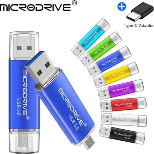 3 in 1 OTG USB 3.0 Pen Drive USB Flash Drive 16gb 32gb 64gb Flash Drive 128GB for Android Mobile Free Type-C Adapter