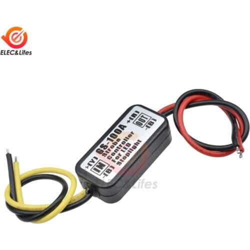 GS-100A 5-28V Auto Car LED Brake Tail Stop Light Strobe Flash Flashing Controller Box Module