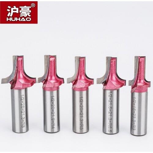 1pc 1/2" Shank Industrial Grade Milling Cutter Woodworking CNC Tool Router Bits Clearing Bottom Straight Edge Arc Bit