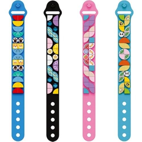 1PC Toddler Toy Colorful Realistic Bracelets for Toddler Girls Creative Block Wristband Preschool Toy Gift for Friends