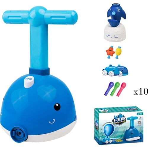 Inertial Balloon Launch Tower Toy Education Inertial Air Balloon Car Science Experiment Powered Balloon Car Children Toy Gift