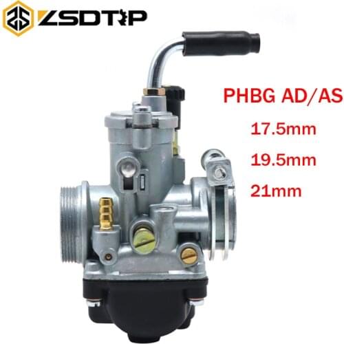 ZSDTRP Motorcycle Carburetor Carb For Dellorto PHBG 17.5mm AS/AD 19.5mm AS/AD 50cc-80cc For Zuma Puch Scooter Moped