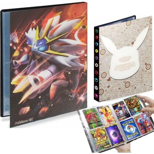 240pcs Pokemon Card Album Collection Holder Binder Anime Solgaleo Map Playing Game Card Book Binder Folder Loaded List Kids Toy