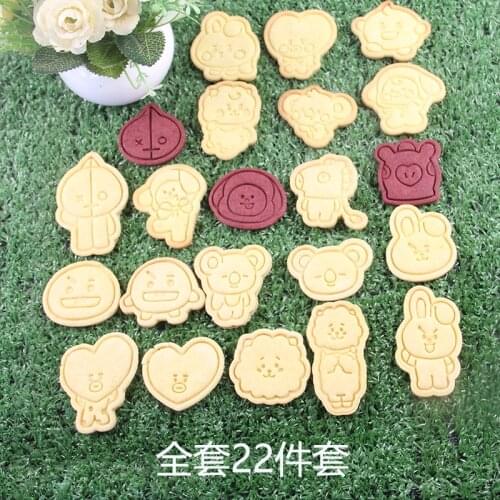 Kpop cartoon Bake Mold cute Cookie Cutter Biscuit Cake Molds Animal Cartoon Sugarcraft sweet treat chimmy shooky cooky van