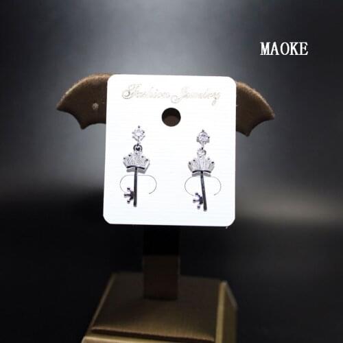 Promotions New Crown with Spoon Ear Studs Fashion Earrings Gold and SV Earrings Fashion Jewelry for Womens Gifts