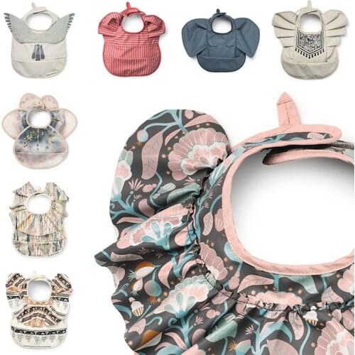 Ins Baby Bib Sleeveless with Pocket Babies Accessories Newborn Drooling Aprons Infant Burp Cloths Waterproof Bibs for Children