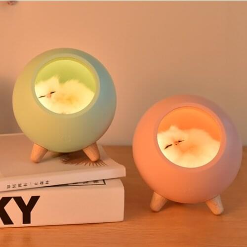 Cute Cat Pet House Night Light Cat Bedside Sleeping Light USB Charging Touch Light Unique Kids Gifts Home Decoration Light
