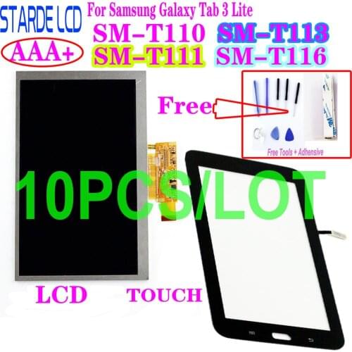 Wholesale 7" LCD Display For Samsung Galaxy Tab 3 Lite 7.0 T110 SM-T110 LCD T111 LCD Screen T113 T116 Touch Screen Digitizer