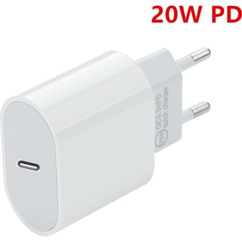 PD 20W Fast USB C Charger 18W Quick Charge 3.0 4.0 For iPhone 12 11 Pro XS XR 8 Samsung S21 S20 Xiaomi mi 11 10 redmi note 9s 9
