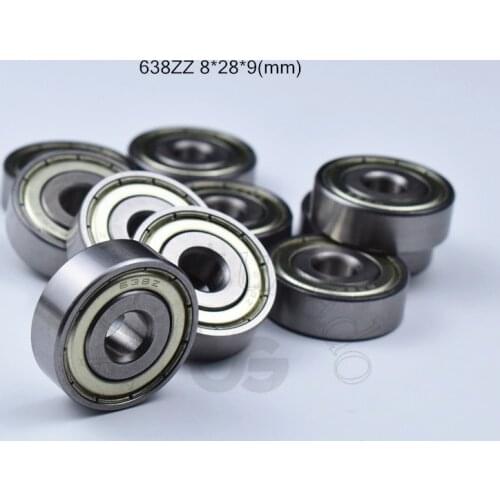 638zz 8*28*9(mm) 10pieces 638 bearing metal sealed ABEC-5 chrome steel bearings hardware