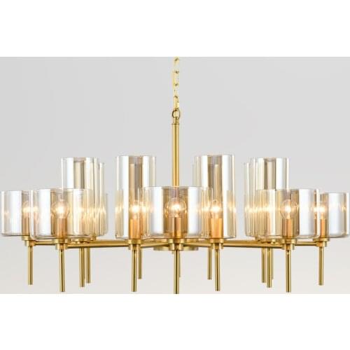 Postmodern Creative Simple Living Room Bedroom Art Copper Chandelier Restaurant Designer Villa Model Room Chandelier