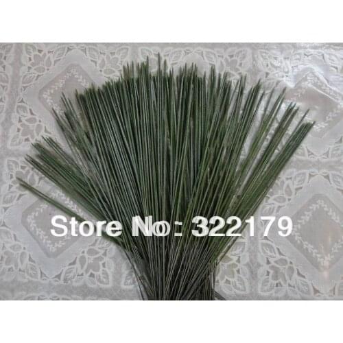 100X 2mm Wire stems Plastic Wrapped For Crafts Artificial Silk Rose Paper Flowers Wholesale Lots