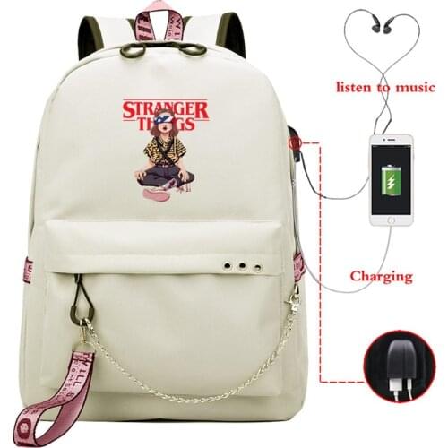 Stranger Things Season 3 Backpack School Bags for Teenagers Girls Stranger Things Funny Eleven Student Back Pack Women Bagpack