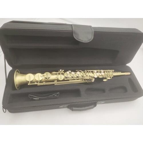 Soprano Saxophone B Flat Retro sax Antique copper Shell key Musical instrument With Case gloves Free Shipping
