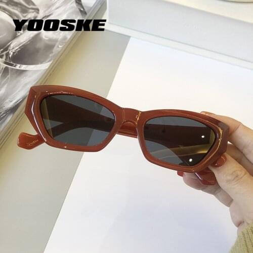 YOOSKE Sexy Cat Eye Sunglasses Women Fashion Small Sun Glasses Men Retro Brand Designer Black Eyewear Classic Sunshades UV400