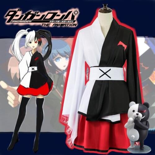 Danganronpa Monokuma Cosplay Costume Unisex Sweatshirt With Skirt Daily Casual Game Anime Peripheral Autumn Cos Female