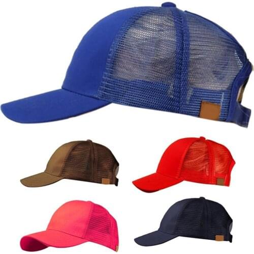 Baseball Hats For Women 2021 Anti Sun Mesh Adjustable Outdoor Sports Ponytail Hat UV Protect Travel Cotton Baseball Caps
