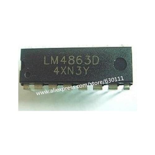 10pcs/lot LM4863D lm4863 original DIP-16