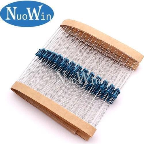 100pcs 1/4W Metal film resistor 1% 12M 15M 18M 20M 22M ohm