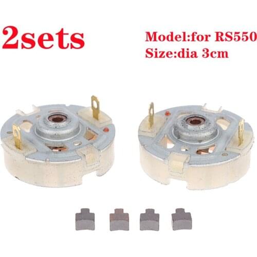 2 Sets RS550 Motor With Copper Brush Charging Drill Screwdriver Brush Holder