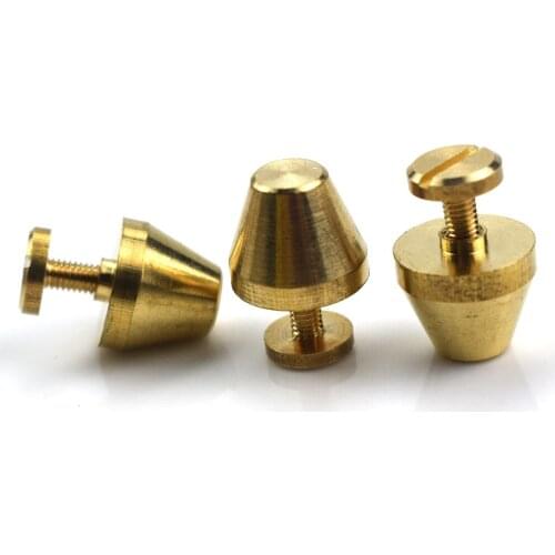 20PCS Screw Rivets Studs Metal Bucket Shape Nail Stud for Garment Leather Craft Belt Wallet Bag Decor Flat Studs Screw Rivets