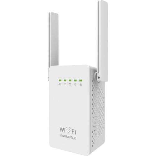 300M Wireless Repeater New Dual-port WIFI Repeater Wireless Signal Amplifier WR02ES Dual Antenna