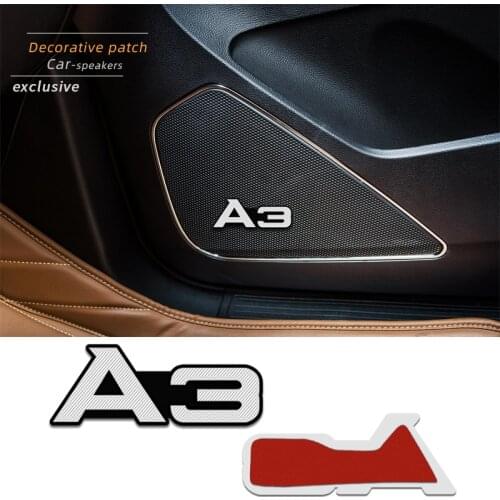4pcs car audio decorate 3D Aluminum Badge Emblem Sticker For Audi A3 8p 8v 8l Accessories Car Styling