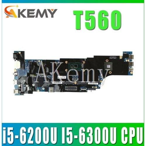 Akemy For Lenovo Thinkpad T560 W560S P50S Laotop Mainboard T560 Motherboard w/ i5-6200U I5-6300U CPU 2GB GPU