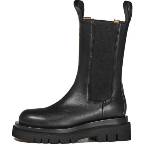 SKLFGXZY 2020 autumn winter Genuine leather Womens boots Chelsea Riding boots Fashion womens shoes Size 34 -39