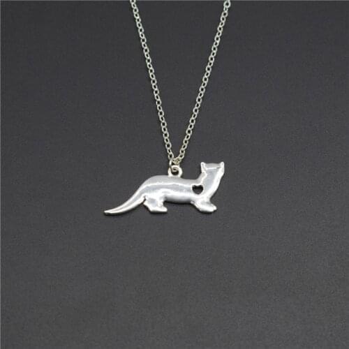 Elfin New Ferret Necklaces & Pendants Ferret Jewellery Charm Pendant Necklace