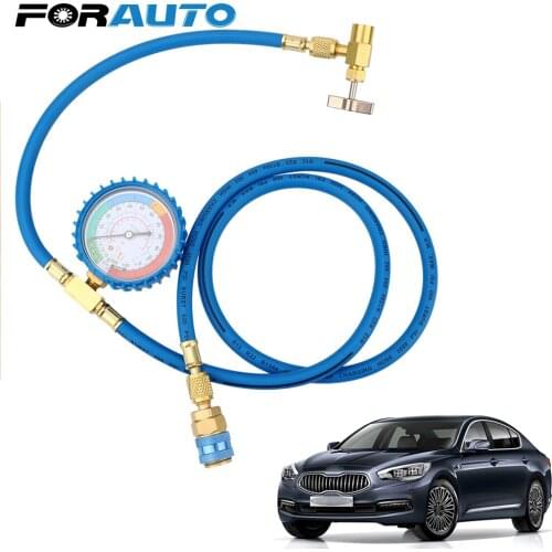 FORAUTO Pressure Gauge Measuring Kit Reparing Tools R134A Car Air Conditioning Refrigerant Recharge Hose Car Accessories