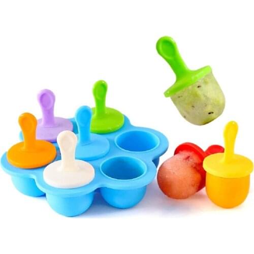 6 Set Silicone Popsicle Mold,Ice Pop Molds,Storage Container for Homemade Food,Ice Cream DIY Pop Mould BPA Free Wholesale X2
