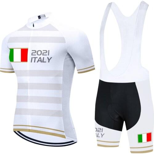 Abigliamento da Ciclismo ITALIA Cycling Jersey Set Bike Shorts Men Maillot Culotte Bicycling Clothing Top Bottoms Sportswear
