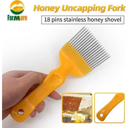 Needle Handle Honey Comb Tines Comb Knife Cut Honey Shovel Fork Scratcher Bee Keeper Farm Equipment