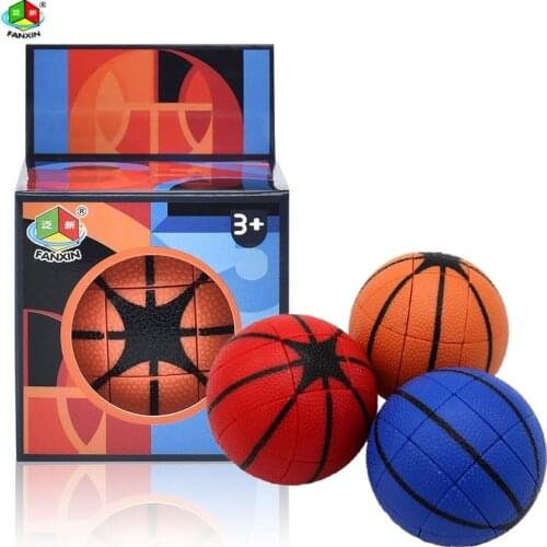 Basketball Magic Cube 3*3*3 Fingertip IQ Enlightenment Stickerless Unequal Special Speed Ball Shape Toys Cubo Magico