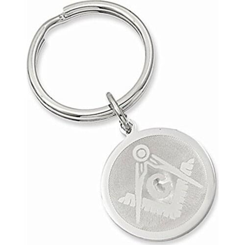 High Quality Metal Freemason Masonic Key Ring Sun Moon Masonic Keychains For Souvenir Gift Fashion Customized