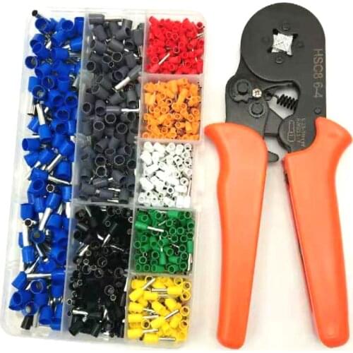 800 Wire Crimping Tool Kit AWG 10-22 Terminal Connector Sleeves Contractors Ferrule Crimper Pliers for Stripper Wiring Projects