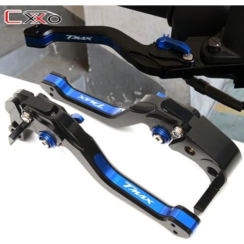 New arrivals T-MAX Motorcycle 3D Rhombus Adjustable brake clutch levers For TMAX 500 530 560 tmax 2008-2021 2017 2018 2019 2020