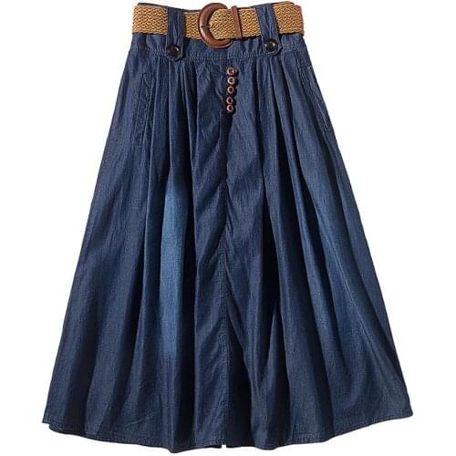 OUMOWEI Women's Midi Skirts