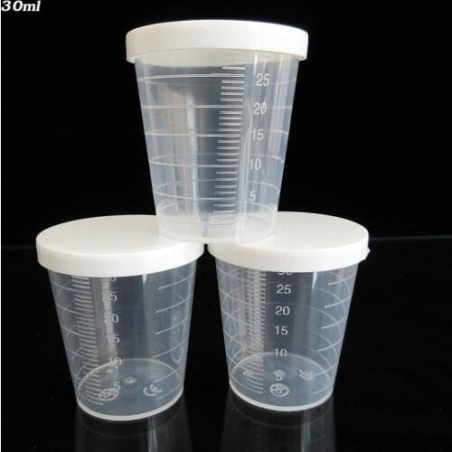 30ML Plastic Measuring cup,Measure Jup Pour Spout Surface,Kitchen Laboratory Use,Scale Transparent Cooking Tool,Graduation Cup