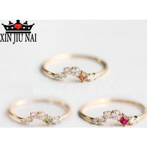 Simple high quality princess ring exquisite zircon diamond ring party casual jewelry fashion gift luxury elegant ladies ring