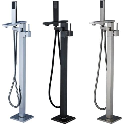 Vidric black orb bathtub floor stand faucet mixer single handle mixer tap bathroom shower faucet h/c water bathtub faucet FREE