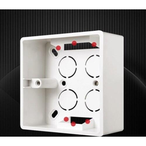 Standard touch switch mounting box 86 type PVC flame retardant cassette wall socket plate panel Dark box electrical accessories