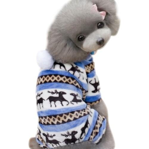 Warm Dog Jumpsuits Soft Fleece Winter Pet Clothes For Dog Christmas Festival Cat Chihuahua Yorkshire Apparel